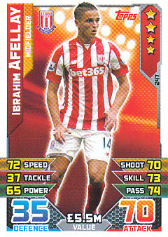 Ibrahim Afellay Stoke City 2015/16 Topps Match Attax #247